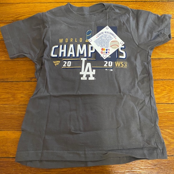 Los Angeles Dodgers Toddler 2020 World Series Champions Locker Room T-Shirt 3T - Picture 2 of 3